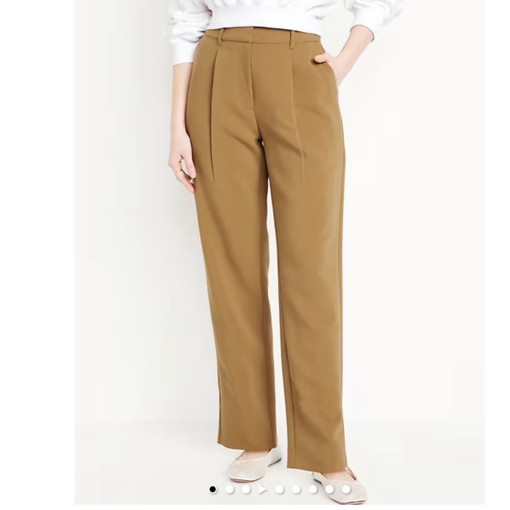 Old Navy Taylor Wide Leg Trouser Extra High Rise Pant XXL Career Work Tan NWT